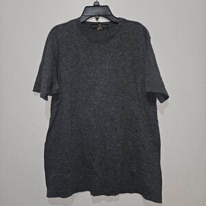 Banana Republic Cotton Men T-Shirt Size M Grey Crew Neck Short Sleeve